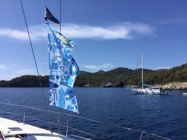 Waving your ocean! with Craignish Sailing club flag too