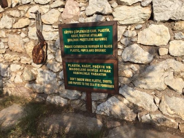 recycling sign for our boats