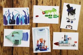 Beach Clean Postcards: Blue